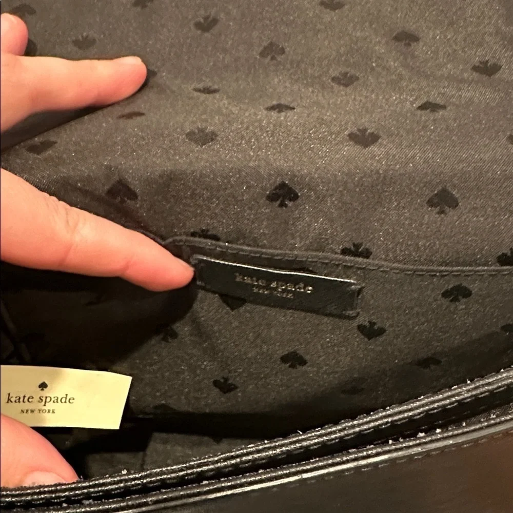 Kate Spade Elegant Black Crossbody Bag 100% Cow Leather